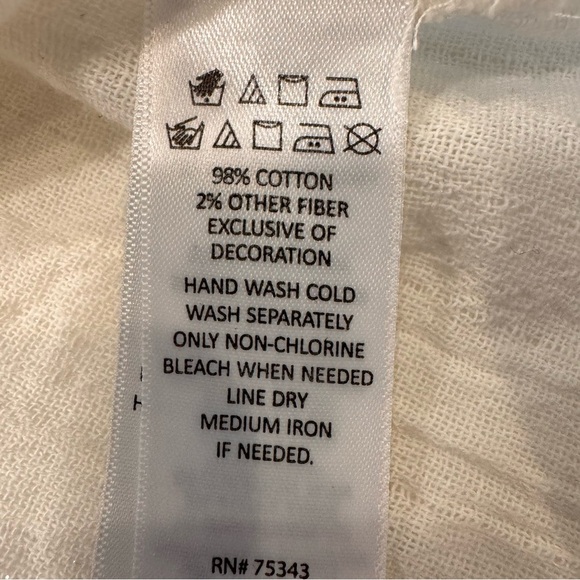 House of Harlow Women’s Embroidered Ivory Top Blouse Sz XS  Fits Like M NWOT - Picture 12 of 13